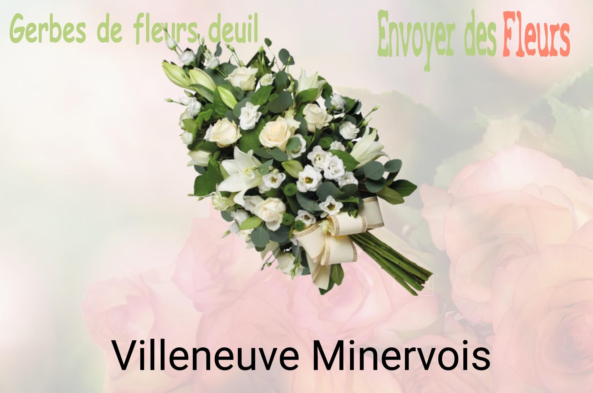 Gerbe de fleurs de deuil livrée à Villeneuve-Minervois